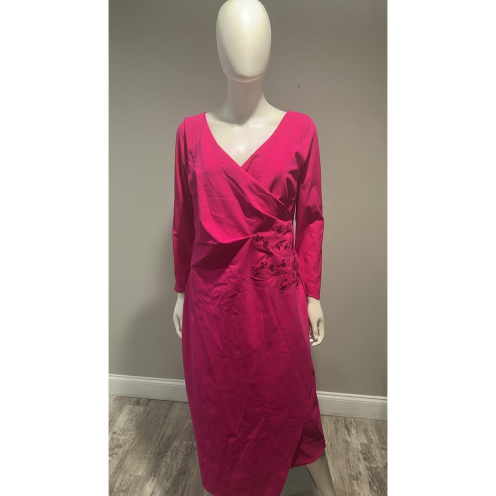Chiara Boni La Petite Robe Pink Carera Sequin Midi Dress Size 18 - Picture 6 of 13